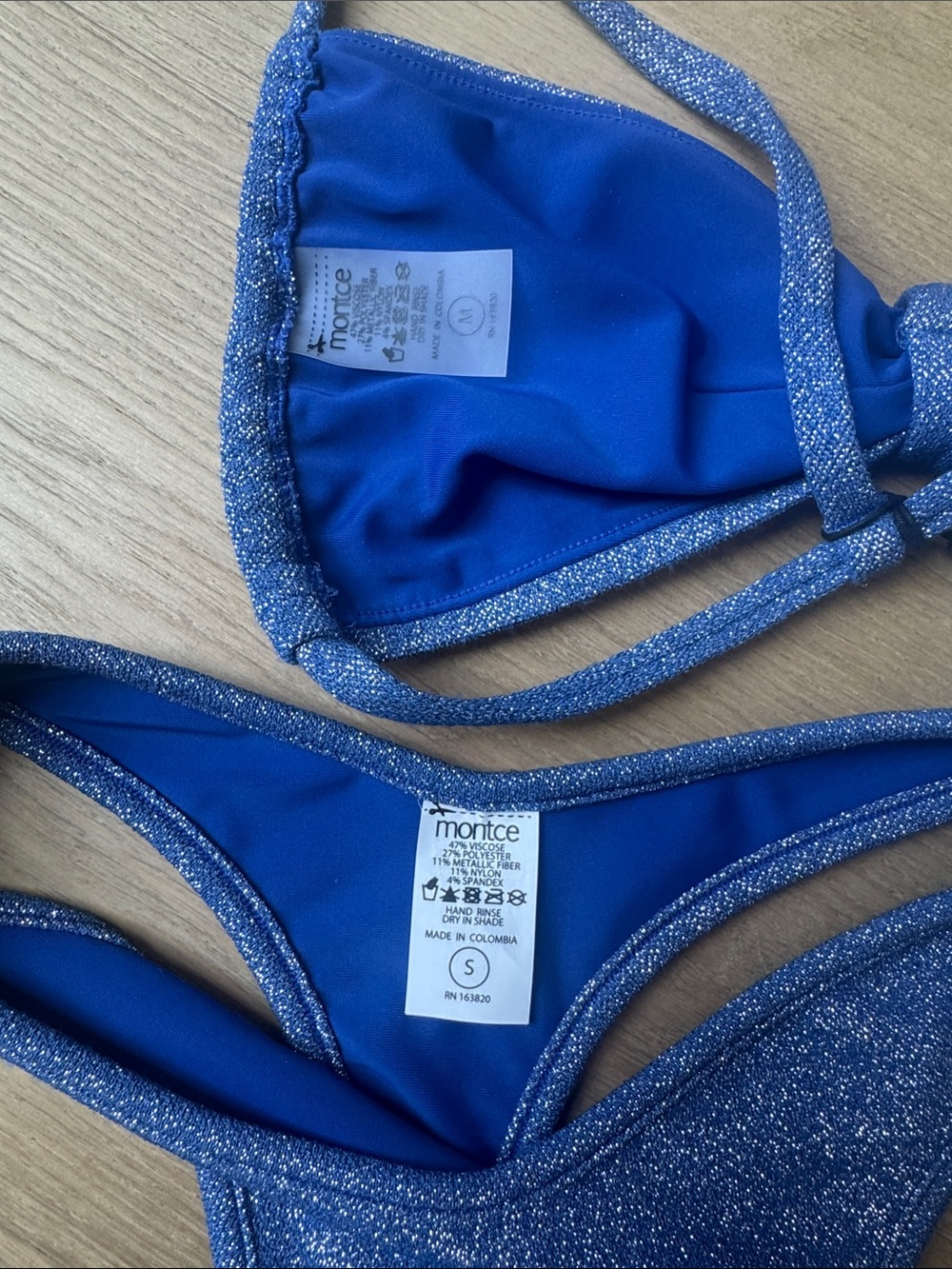 NWT Montce Sky Sparkle Blue Bikini Set - Picture 4 of 6